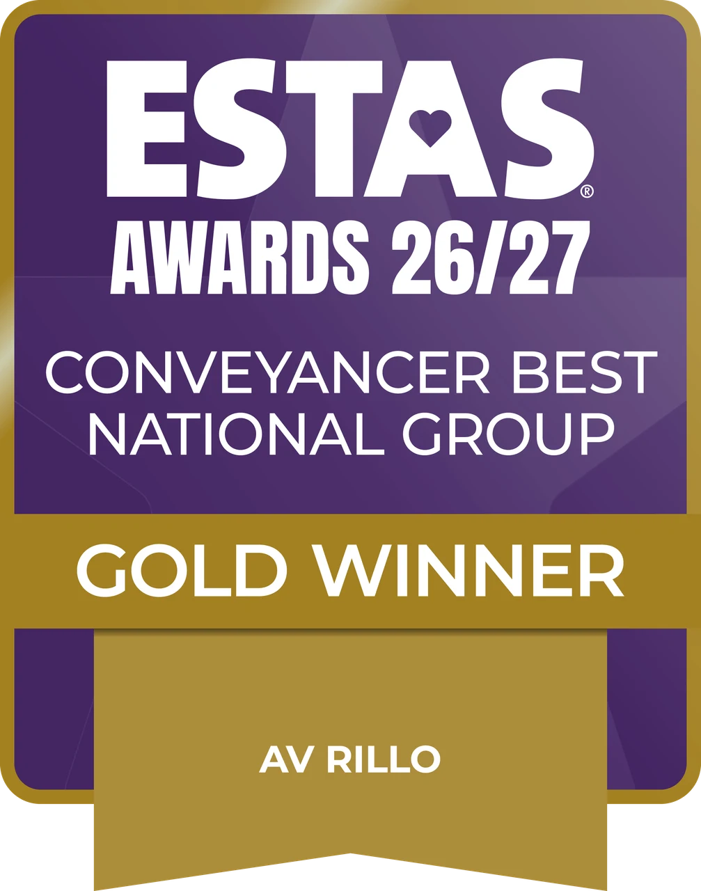 ESTAS Awards 26/27 Conveyancer: Best National Group, Gold Winner