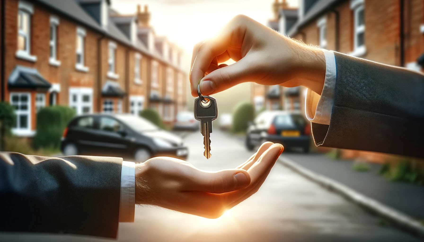 Key handover moment capturing the essence of 'get your current solicitor to discuss differences at length' in successful property deals