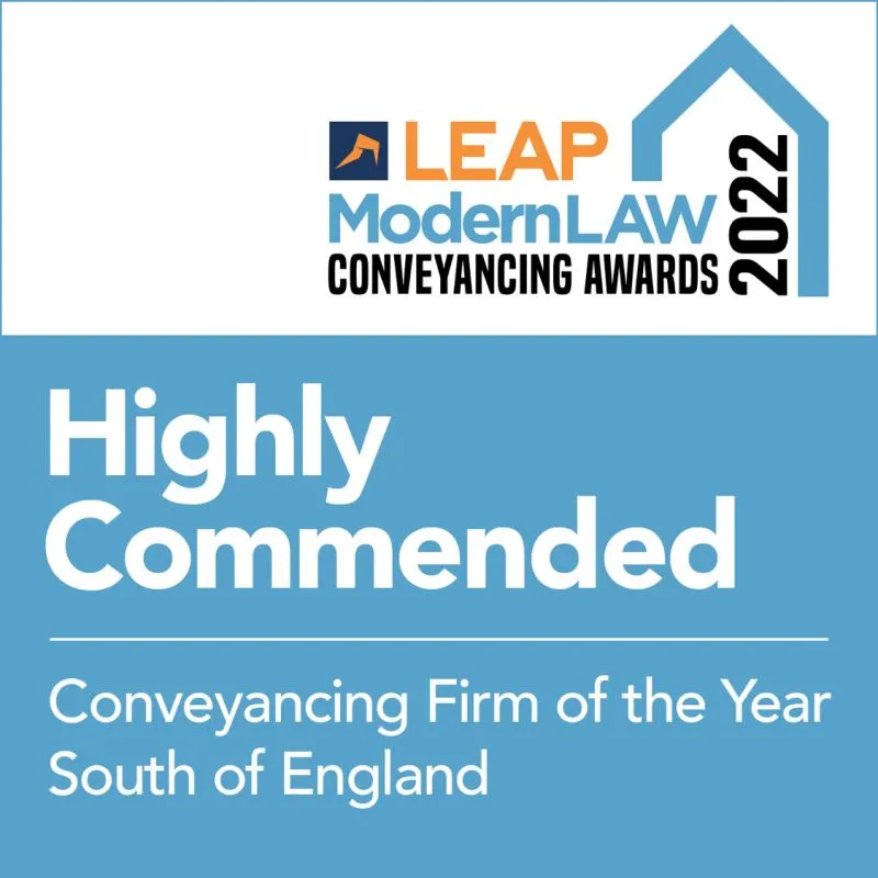 LEAP Modern Law Conveyancing Awards 2022: Highly Commended, Conveyancing Firm of the Year, South of England