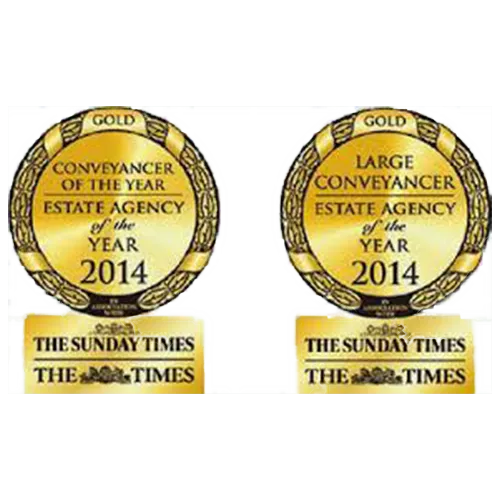 Estate Agency of the Year Awards 2014 in association with The Sunday Times and The Times: Conveyancer of the Year, Gold; Large Conveyancer, Gold