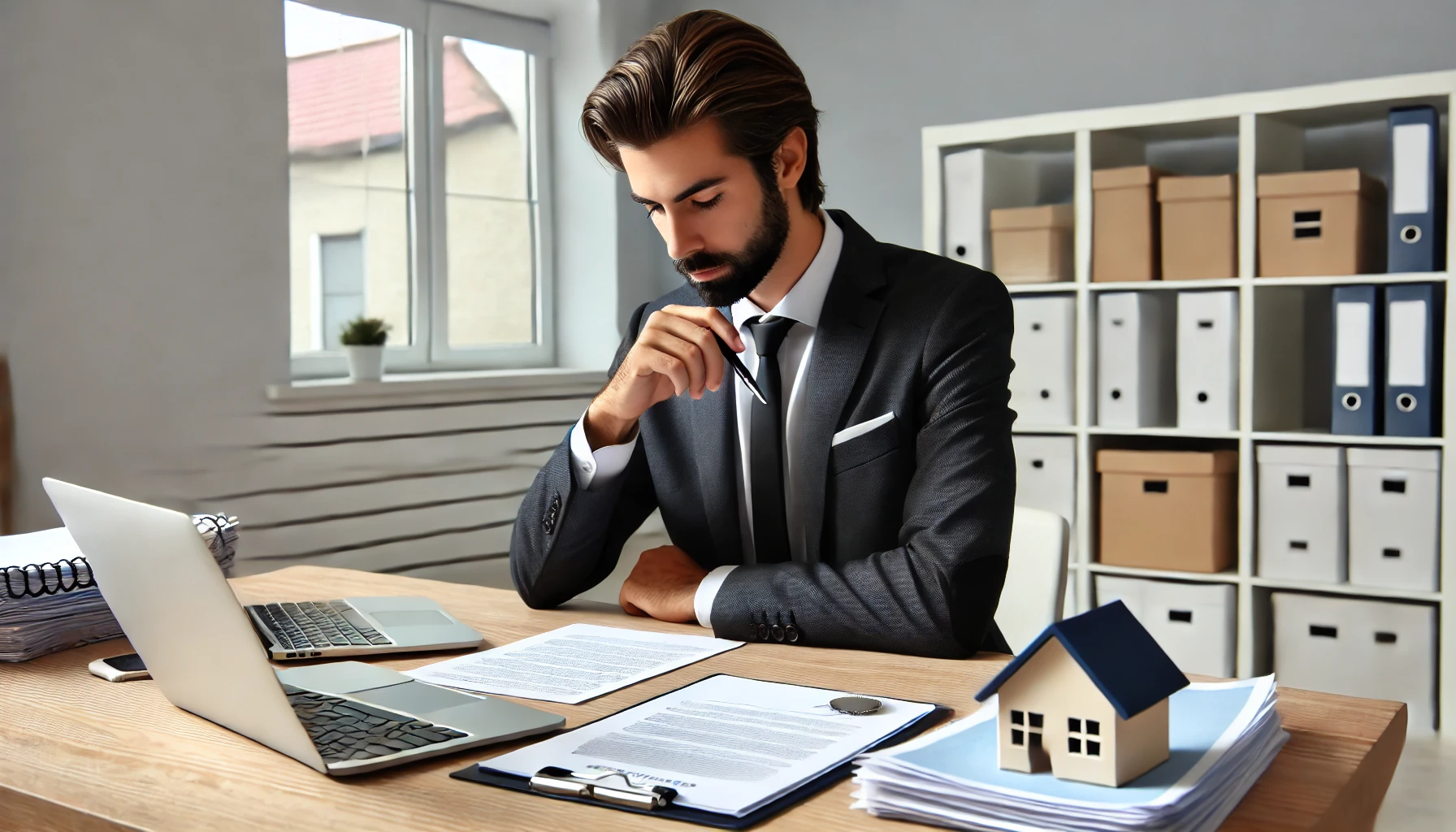 Conveyancer Reviewing Property Documents