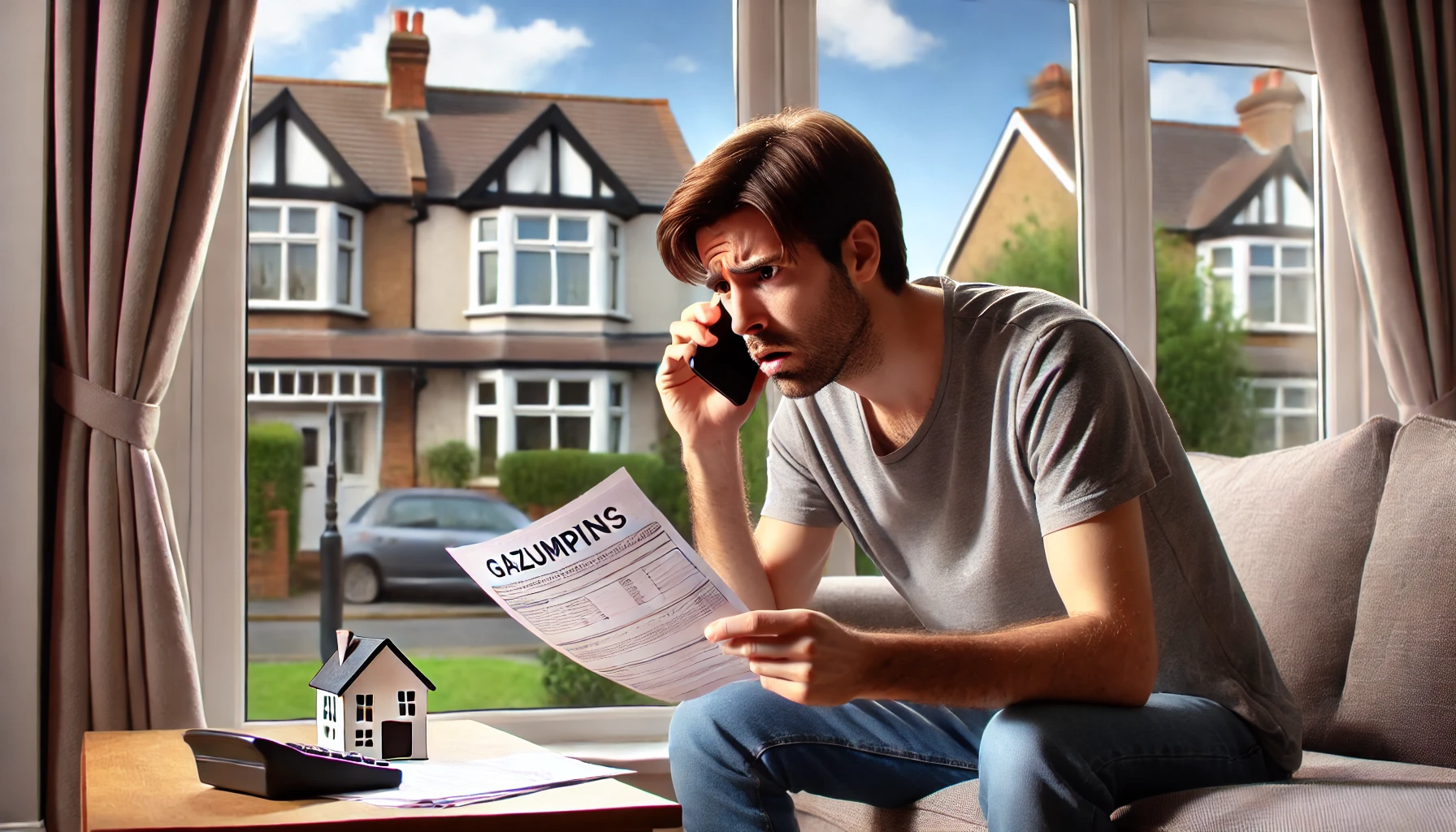 Homebuyer Discussing Gazumping Over the Phone