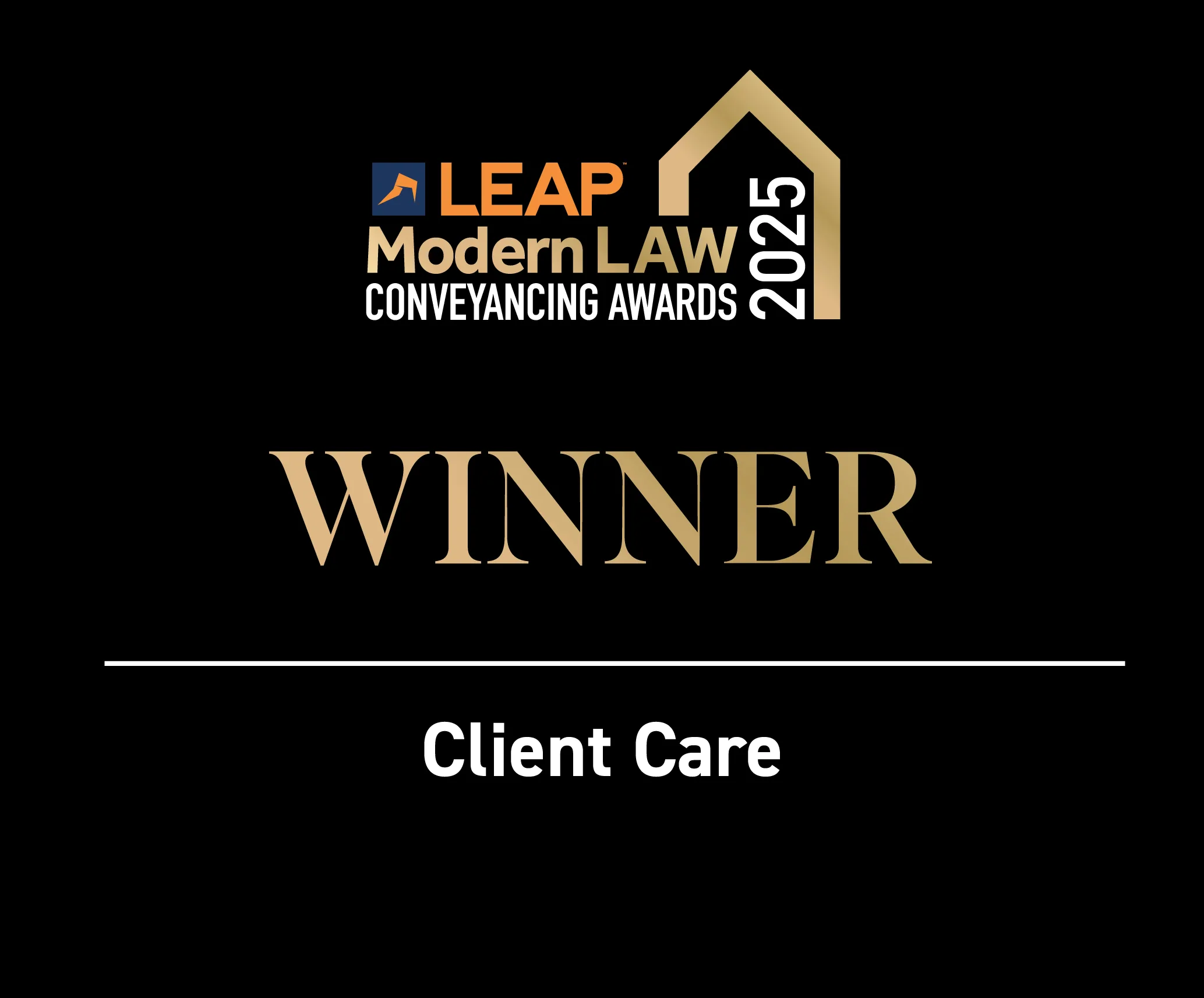 LEAP Modern Law Conveyancing Awards 2025: Winner, Client Care